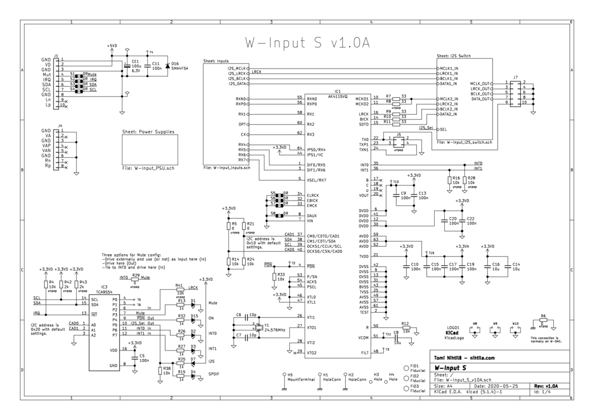 W Input Pin W-Input S – I2C controlled version of W-Input - nihtila.com